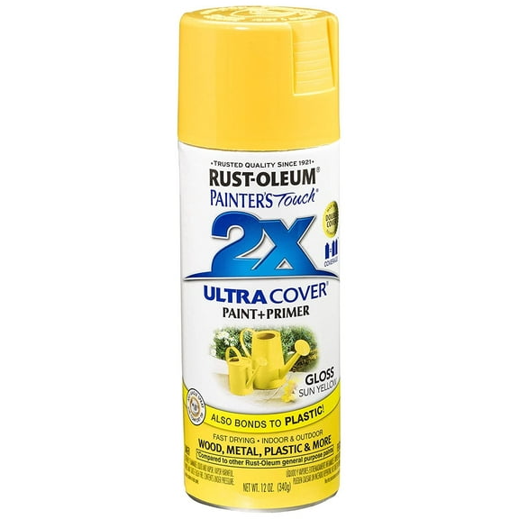 Rust-Oleum 249092-6 PK Painter's Touch 2X Ultra Cover, 6 Pack, Gloss Sun Yellow