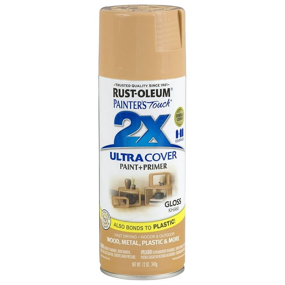 Rust-Oleum Painter's Touch 2X Ultra Cover - Gloss Finish - 6 Pack, Khaki