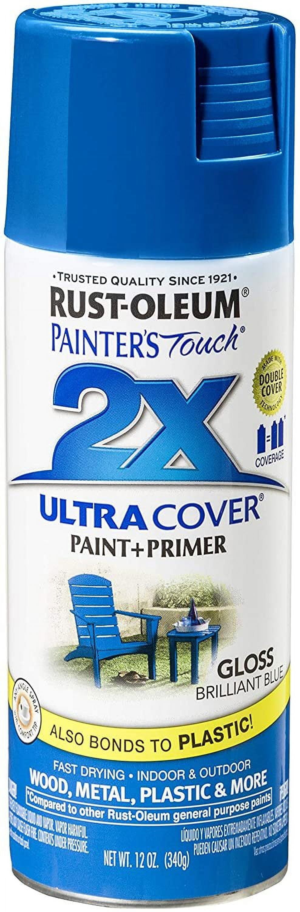 12 Oz Rust-Oleum Brands 249114 Deep Blue Ultra Cover 2X Enamel Spray Paint,  Gloss, Spray Paint, Enamel Spray Paint, Paint & Primer