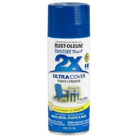 Rust-Oleum Painter's Touch Multi Purpose Spray Paint - Gloss, Brilliant Blue - 6 Pack, 12-Ounce