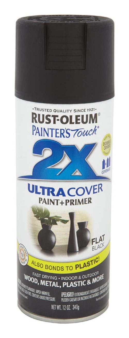 Rust-Oleum 331172 Painter's Touch 2X Ultra Cover Spray Paint, 12 oz, High  Gloss Black 