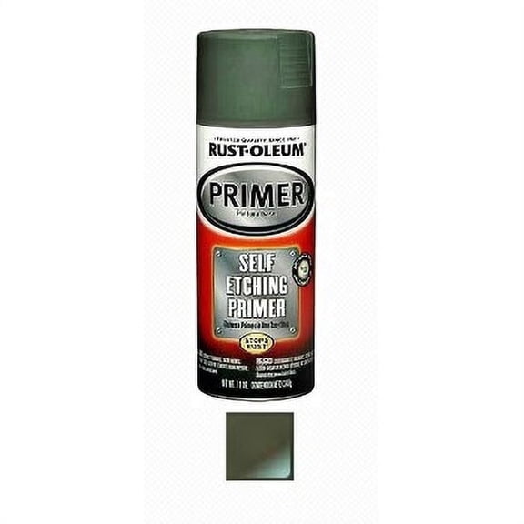 Rust-Oleum 249322 Automotive Self Etching Primer Spray Paint, 12 oz, Dark Green