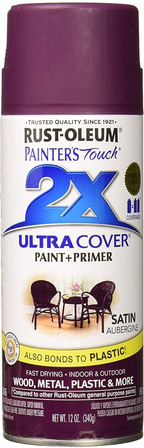 Rust-Oleum 249097 Painter's Touch 2x Ultra Cover Spray Paint, 12 oz, Gloss Purple