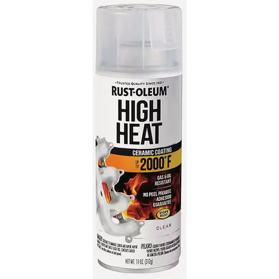 Rust-Oleum 260771-6PK Automotive High Heat Spray Paint, Clear, 11 Ounce, 6 Pack