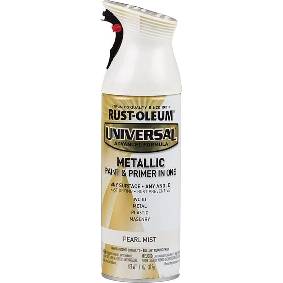 Rust-Oleum 261411 Universal All Surface Metallic Spray Paint, 11 oz, Pearl Mist