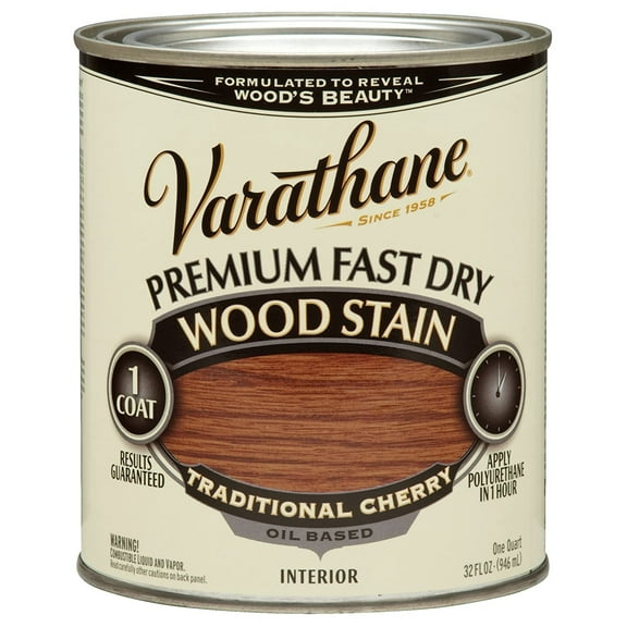 Rust-Oleum 262008 Traditional Cherry Varathane Premium Fast Dry Wood Stain, 1 Quart, 2 Pint Can Pack of 2