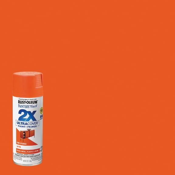 Rust-Oleum 263149 Painters Touch 2X Spray, 12-Ounce, Fire Orange