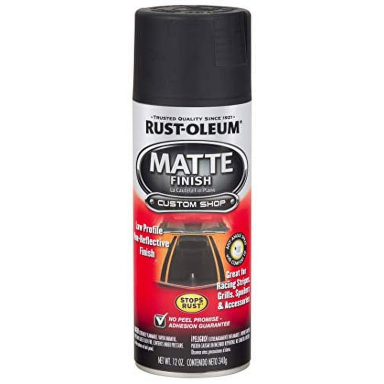 Rust-Oleum 263422 Automotive Matte Finish Spray Paint, 12 oz, Matte Black