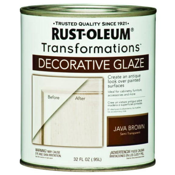 Rust-Oleum 266227 Transformations Java Brown Semi-Transparent Household Paint & Stain, 0.25 gal