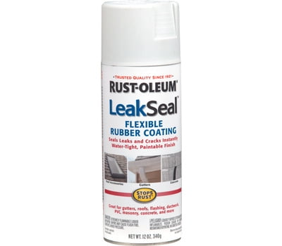 Rust-Oleum 267970 Leakseal White Flexible Rubber Coating 12 Ounce Spray
