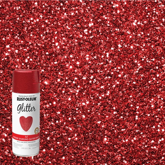 Rust-Oleum 268045-2PK Specialty Glitter Spray, Red, 2 Piece