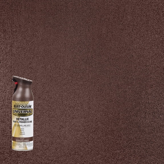 Rust-Oleum 271472 Universal All Surface Metallic Spray Paint, 11 oz, Flat Burnished Amber