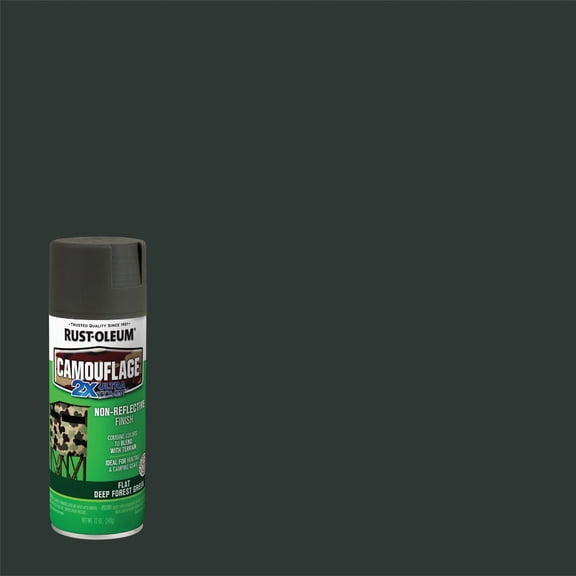 Rust-Oleum 279175-6PK Camouflage 2X Ultra Cover Spray Paint, Deep Forest Green, 12 Ounce (Pack of 6)