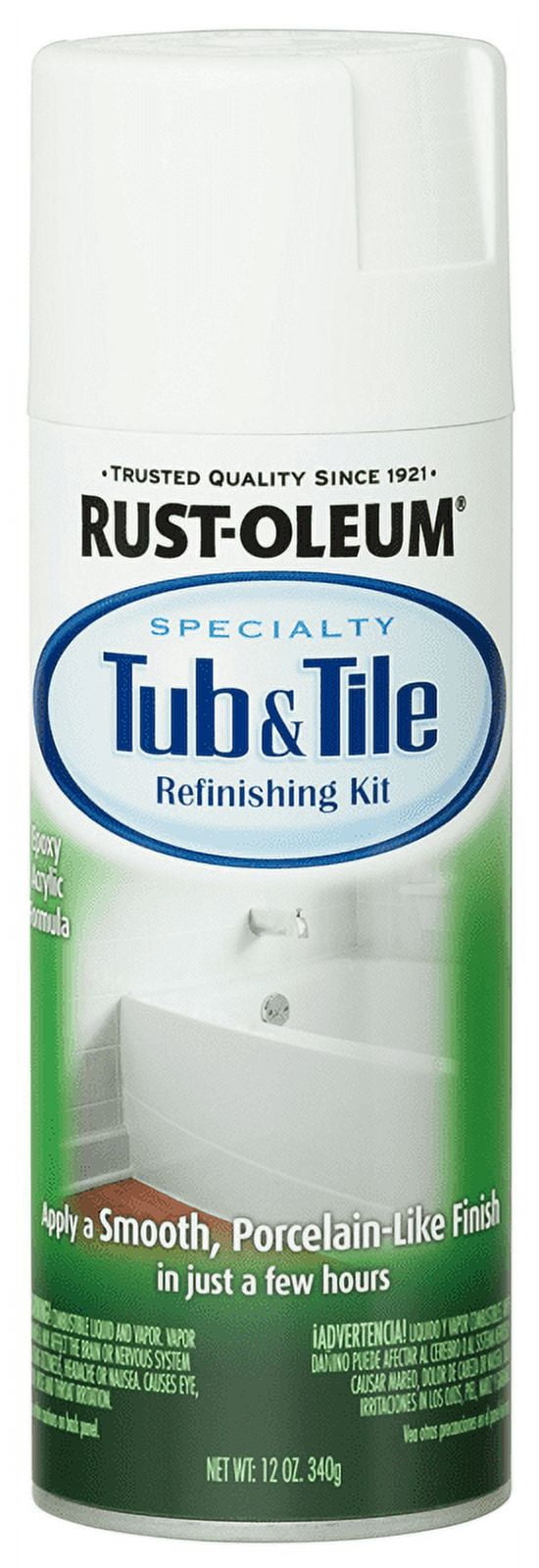 RustOleum 280882 Specialty Tub and Tile Spray Paint, 12Ounce, White