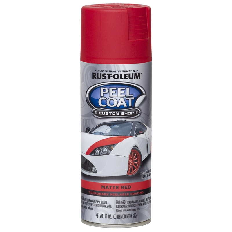 Auto Spray Red Rust-Oleum Peel Coat Flat/Matte Red Rubber Coating 11 oz. - Walmart.com