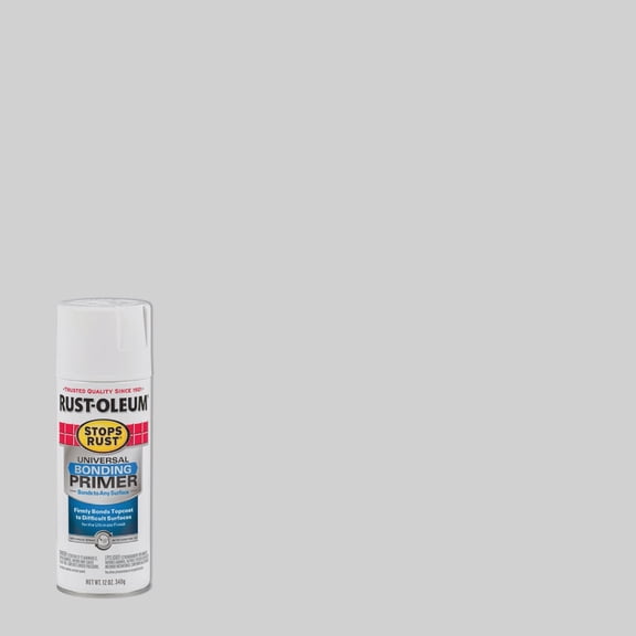 Rust-Oleum 285011-2PK Stops Rust Universal Bonding Primer Spray, 12 oz, White, 2 Pack