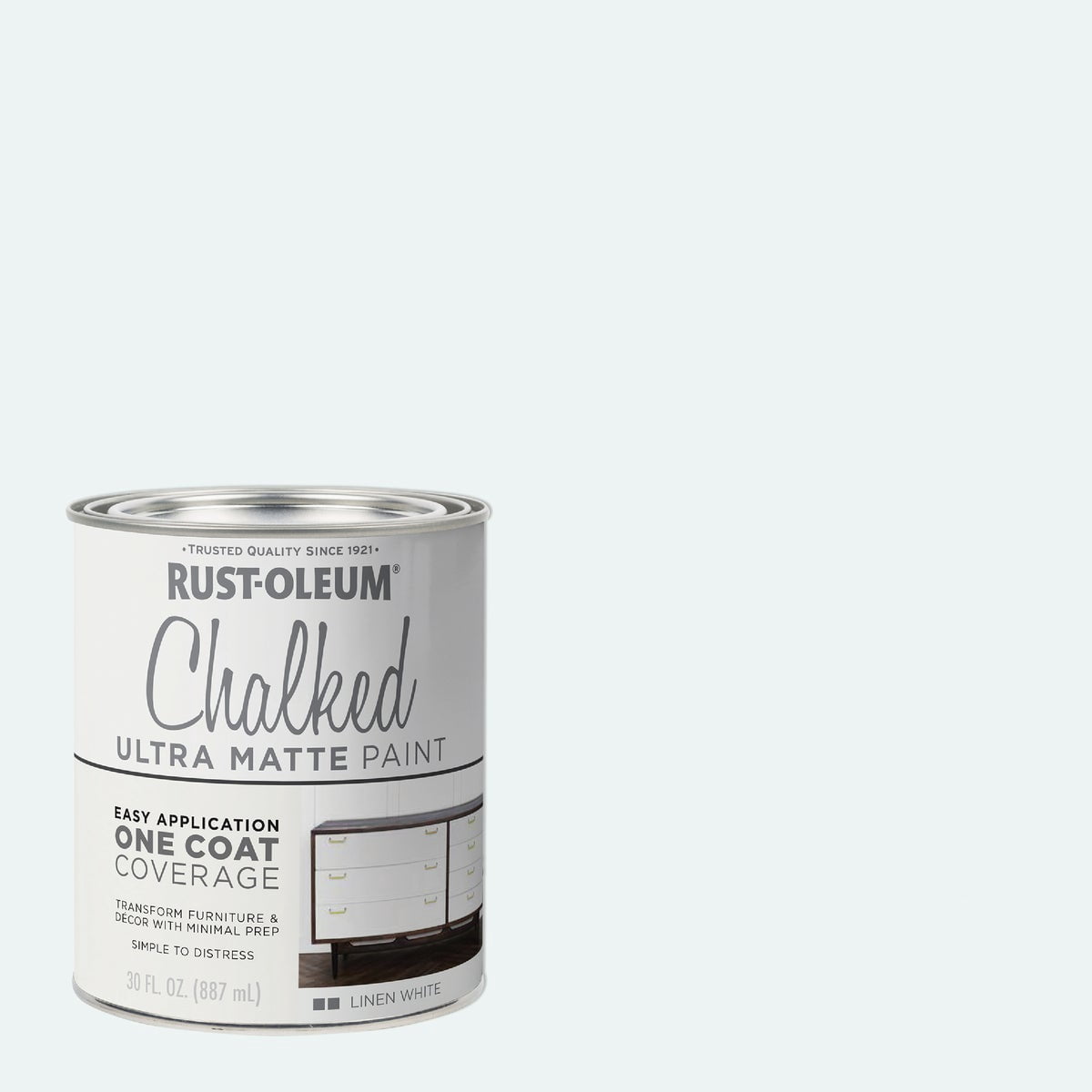 2-pack Rust-Oleum Ultra Matte Interior Chalked Paint - Low Odor - 2 Pack, 30 oz, Linen White — Interior & Exterior Use, Professional Finish