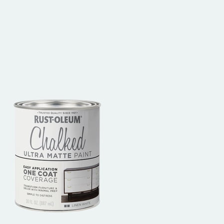 2-pack Rust-Oleum Ultra Matte Interior Chalked Paint - Low Odor - 2 Pack, 30 oz, Linen White — Interior & Exterior Use, Professional Finish