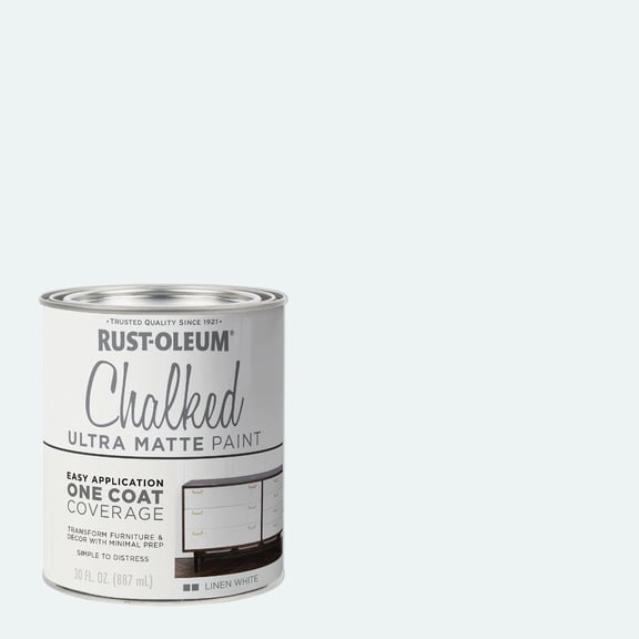 2-pack Rust-Oleum Ultra Matte Interior Chalked Paint - Low Odor - 2 Pack, 30 oz, Linen White  Interior & Exterior Use, Professional Finish