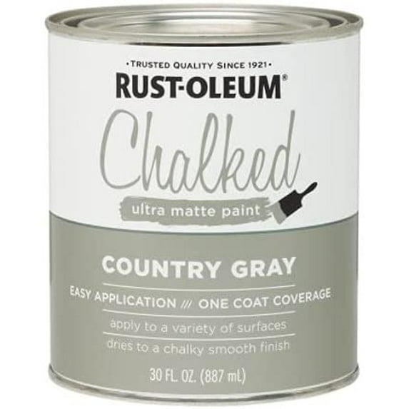 Rust-Oleum Chalked Protective Topcoat Ultra Matte - 2 Pack, 30oz, Country Gray