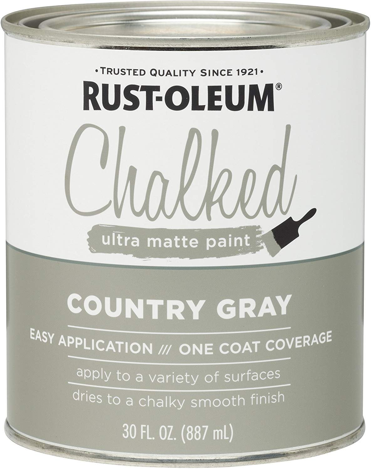 Rust-Oleum 285144 Ultra Matte Interior Chalked Paint 30 oz, Charcoal