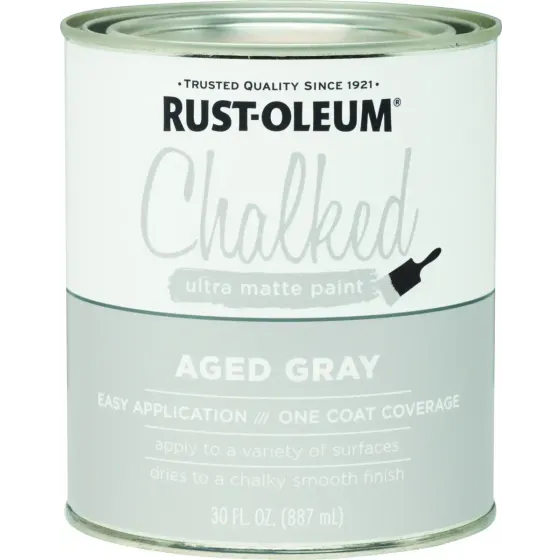 Rust Oleum Chalked Ultra Matte Interior Chalked Aged Gray