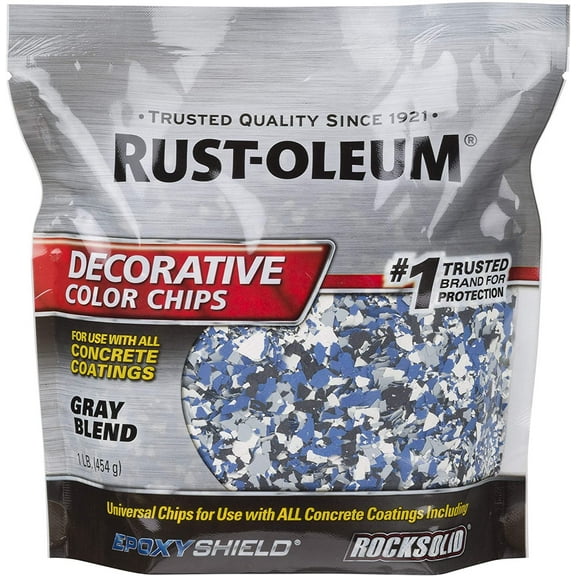 Rust-Oleum 301359 Decorative Color Chips, Gray Blend, 1lb