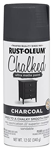 Rust-Oleum 302590 Chalked Ultra Matte Spray Paint, 12 Ounce Pack of 1, Charcoal