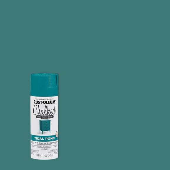 Rust-Oleum Chalked Ultra Matte Paint, Aerosol 12 oz Tidal Pond- 302597 (6-PACK)