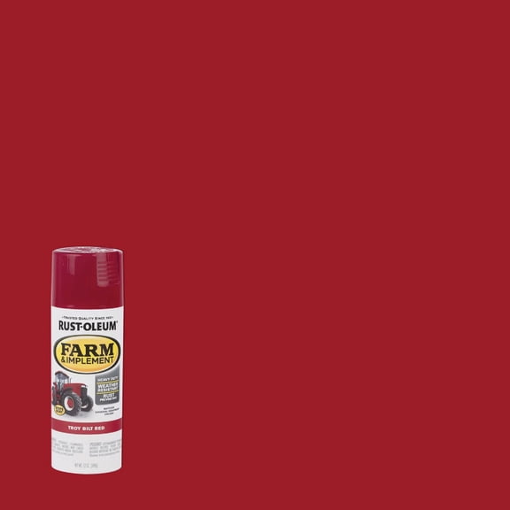 Rust-Oleum 303473-6PK Farm & Implement Spray Paint, 12 oz, Gloss Troy Bilt Red, (Pack of 6)