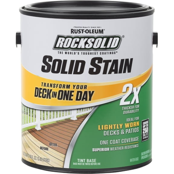 Rust-Oleum 305799 RockSolid Tint Base Acrylic Solid Water-Based Deck Resurfacer, 1 gal