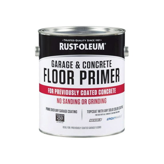 Rust-Oleum 306196 Garage & Concrete Floor Primer, Grey, 2 Quart
