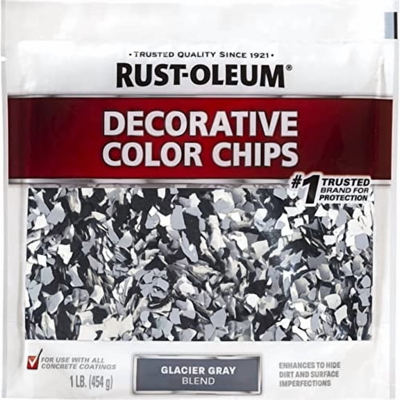 Rust-Oleum 312449 Glacier Gray Blend EpoxyShield Decorative Color Chips, 1 lb, (Pack of 1)