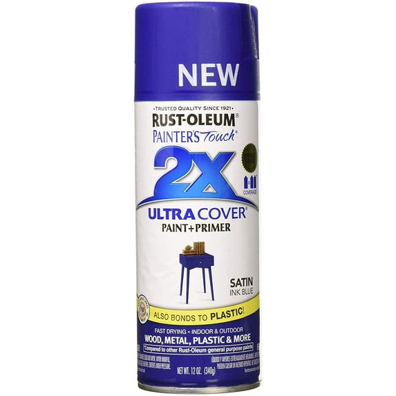 Rust-Oleum 314754 Painter's Touch 2X Ultra Cover, 12 oz, Ink Blue