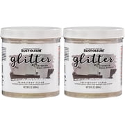 Rust-Oleum 323860 Glitter Interior Wall Paint Iridescent Clear 32oz 2PK