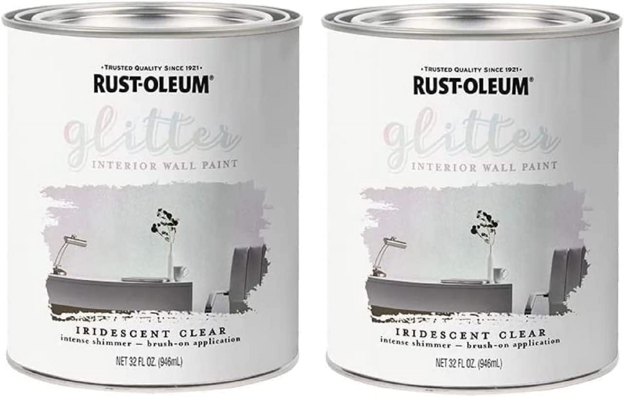 Rustoleum Glitter Clear does not have glitter in it! 