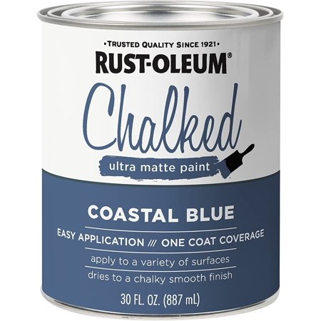 Rust-Oleum 329207-2PK Chalked Ultra Matte Decorative Paint, 2 Pack, Coastal Blue