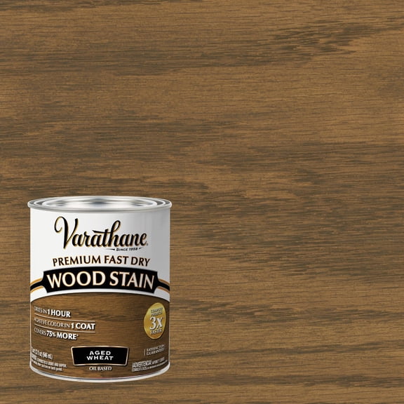 Rust-Oleum 333660 Premium Fast Dry Wood Stain, Quart, Aged Wheat