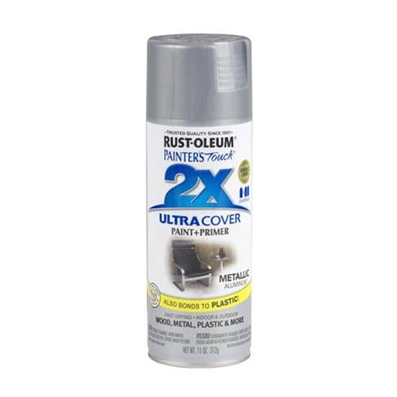 Rust-Oleum 334058 Painter's Touch 2X Spray Paint, Aluminum, 12-oz. - Quantity 6