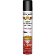Rust-Oleum 334128 Stops Rust Turbo Spray Paint, 1 Pack, Black, 24 Ounce
