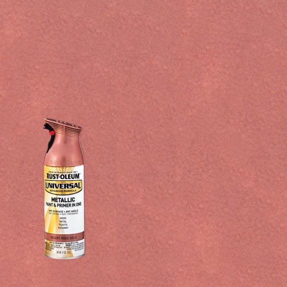 Rust-Oleum 342919 Universal All Surface Metallic Spray Paint, 11 oz, Desert Rose Gold