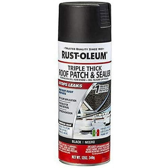 Rust-Oleum Roof Patch & Sealer Triple Thick - Spray, Black - 12oz
