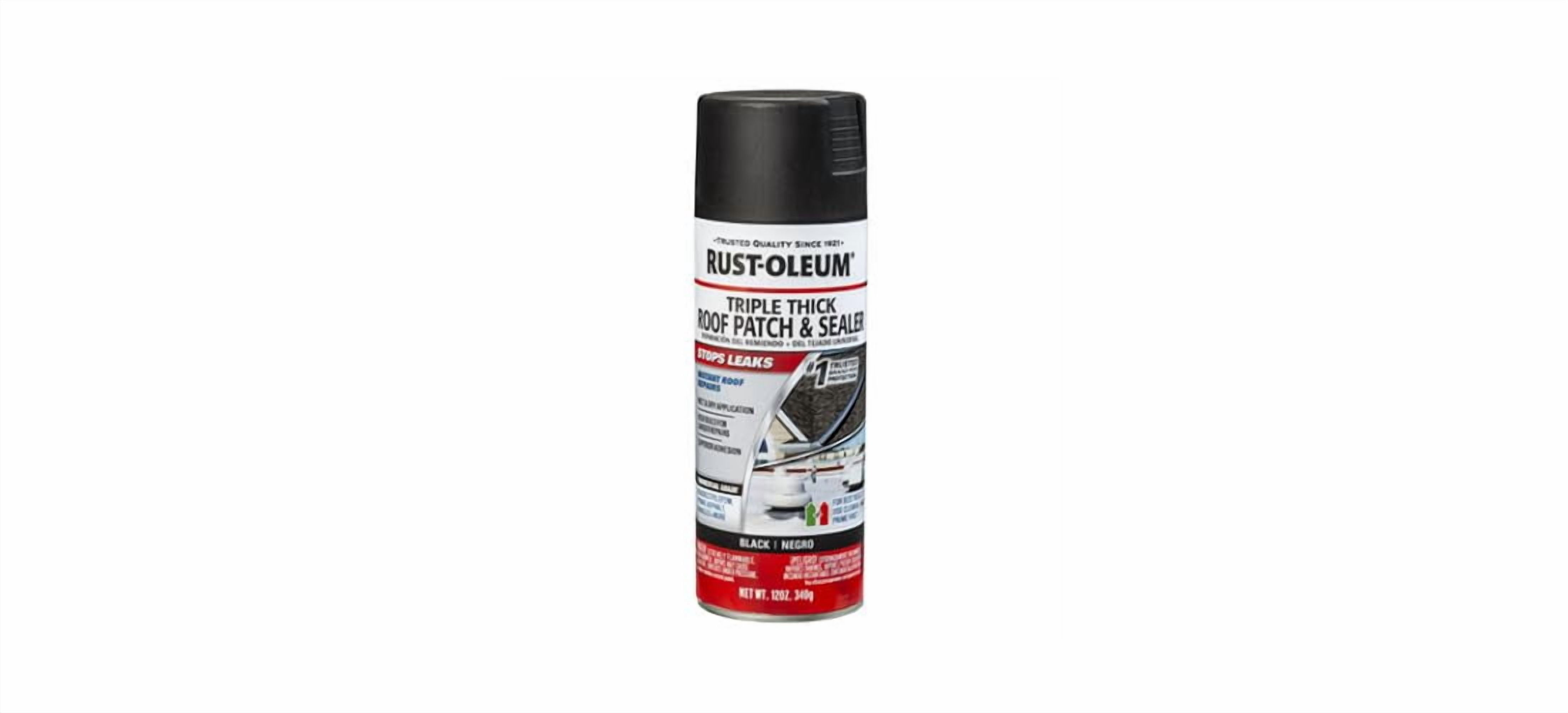 Rust Triple Rust-Oleum 345813 Triple Thick Roof Patch & Sealer Black 12oz Aerosol ...