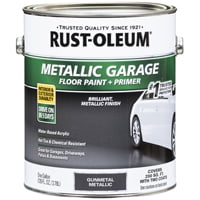 Rust-Oleum Metallic Garage Floor Paint + Primer, 1 Gal., Gunmetal Gray 349353