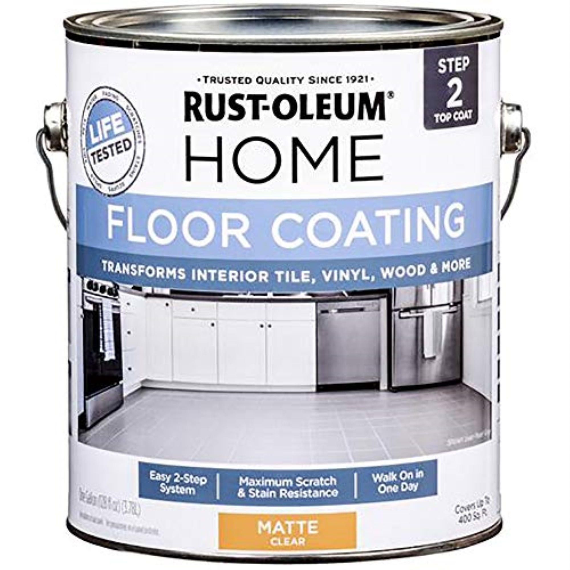1014913 FLR COATNG STEP-2 MC 1G Rust-Oleum Home Clear Coat Matte Floor Coating Step2 1 gal