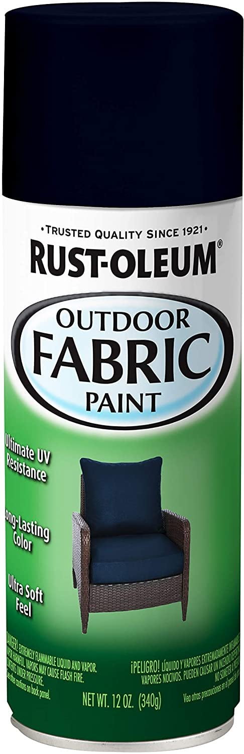 6-pack Rust-Oleum Specialty Outdoor Fabric Paint - Matte, Washable Spray - 6 Pack, Navy, 72 Oz — Interior & Exterior Use, Professional Finish