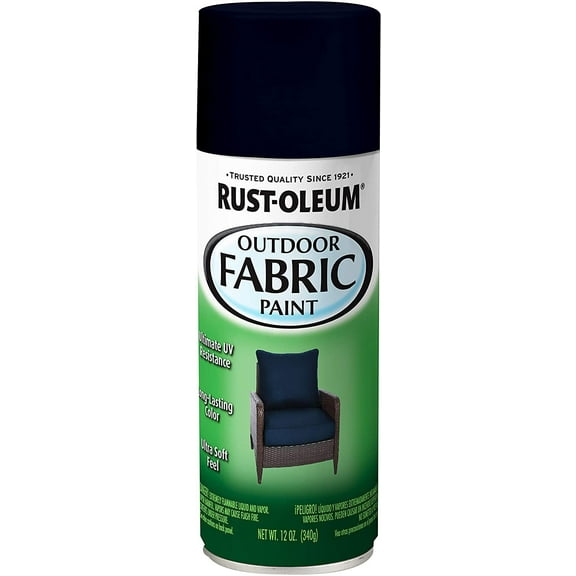 Rust-Oleum Specialty Outdoor Fabric Paint - Matte, Washable Spray - 6 Pack, Navy, 72 Oz