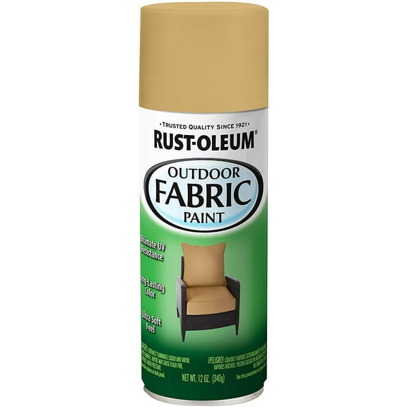 Rust-Oleum 358834 Specialty Outdoor Fabric Paint, 12 oz, Khaki, 12 Ounce