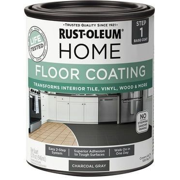 Rust-Oleum 365928 Floor Coating Base Coat Charcoal Gray Quart