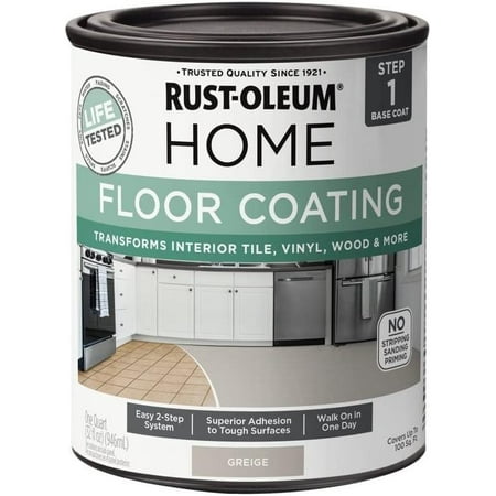 Rust-Oleum HOME Floor Coating, Greige, Matte, Quart - 365932